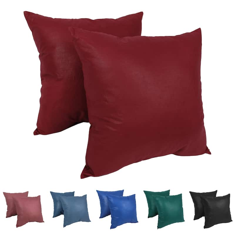 Blazing Needles Chintz 27-inch Solid Color Floor Pillows (Set of 2)