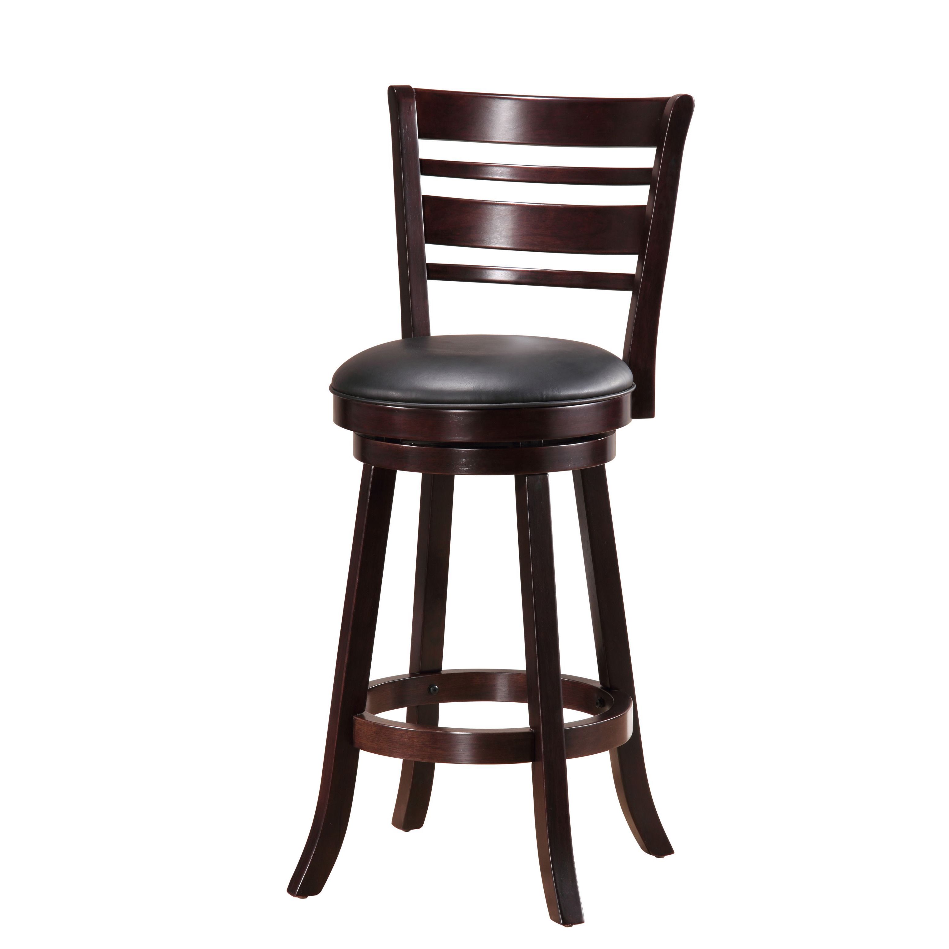 Cappuccino Striped Back Swivel Barstool