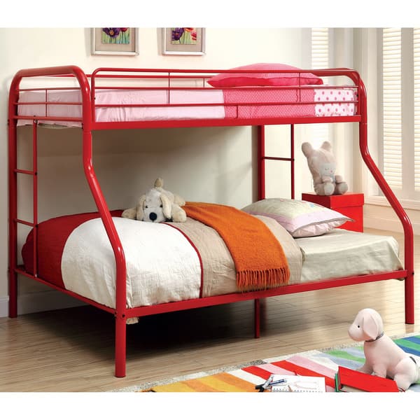 Furniture Of America Hind Transitional Orange Twin Full Metal Furniture Of America Hind Transitional