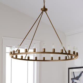 The Gray Barn Hemsworth 24-light Chandelier (Brushed Gold) - Chandeliers For Bedrooms by Overstock.com