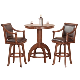 Palm Springs Medium Brown Cherry 3 piece Bar Height Bistro Set