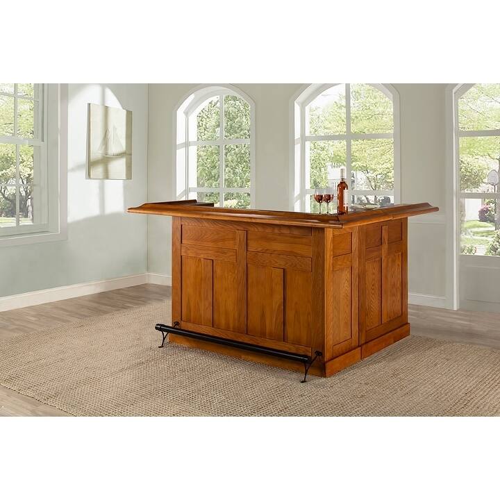 Classic Large Oak Bar with Side Bar