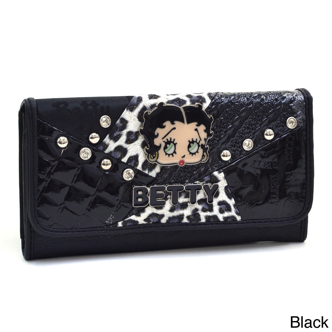 Betty Boop Multi patch Checkbook Wallet