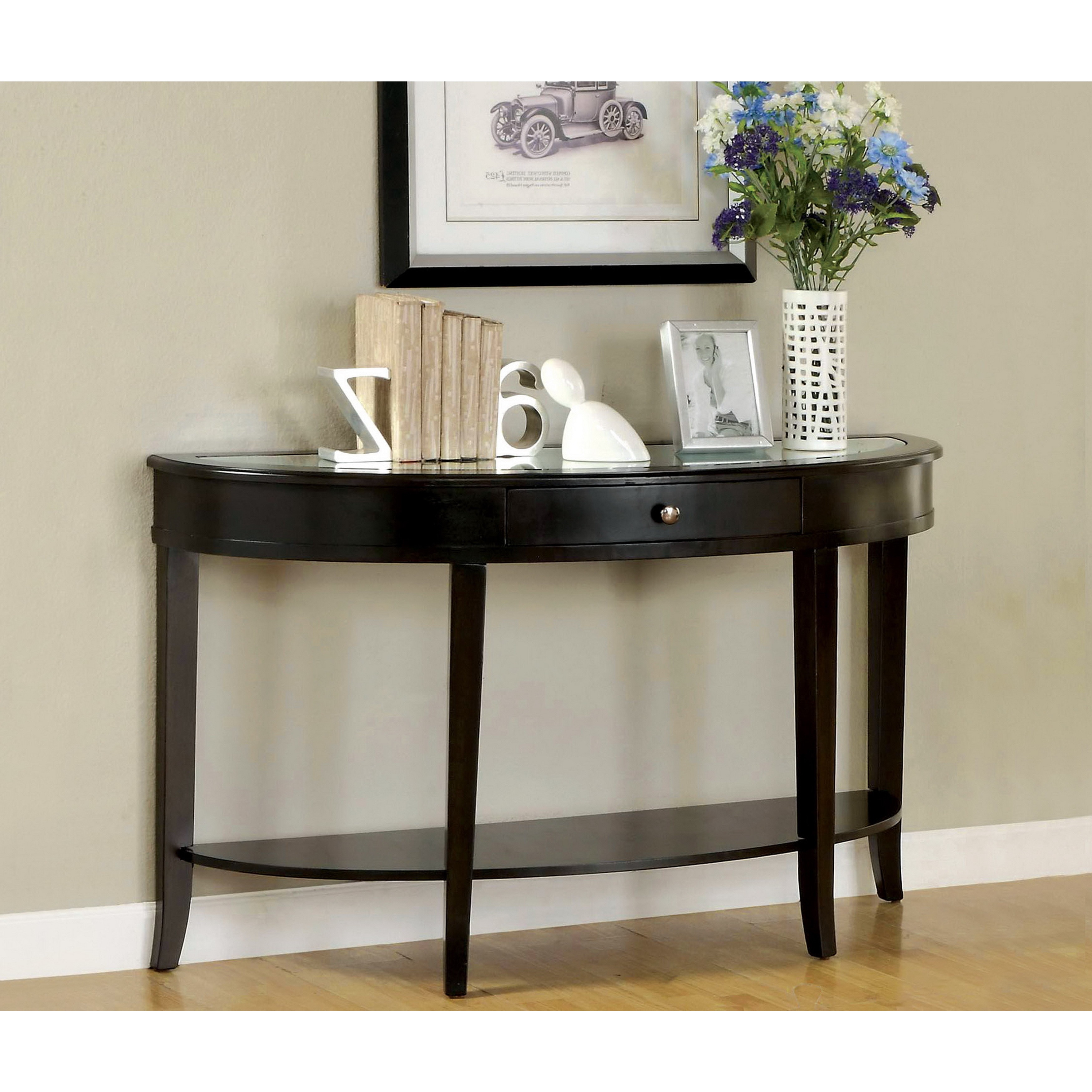 Furniture Of America Slovaria Modern Beveled Sofa Table