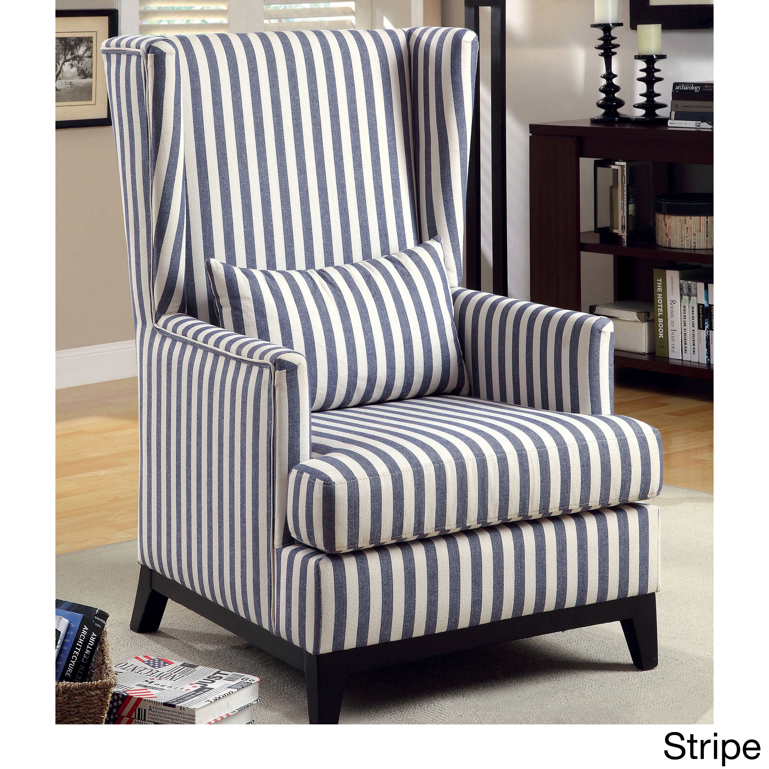 Furniture Of America Staffari Contemporary Aerial Back Accent Chair