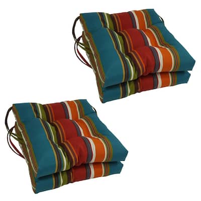 Blazing Needles 16-inch Outdoor Chair Cushion (Set of 4) - 16" x 16"