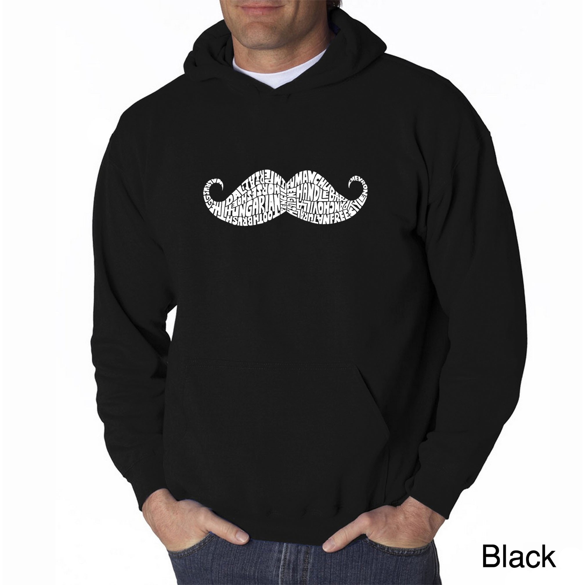 Los Angeles Pop Art Mens Moustache Sweatshirt