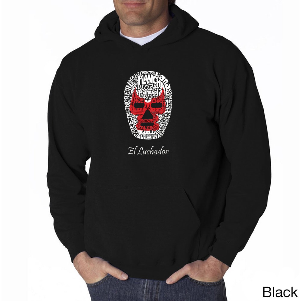 Los Angeles Pop Art Mens Luchador Wrestling Mask Sweatshirt