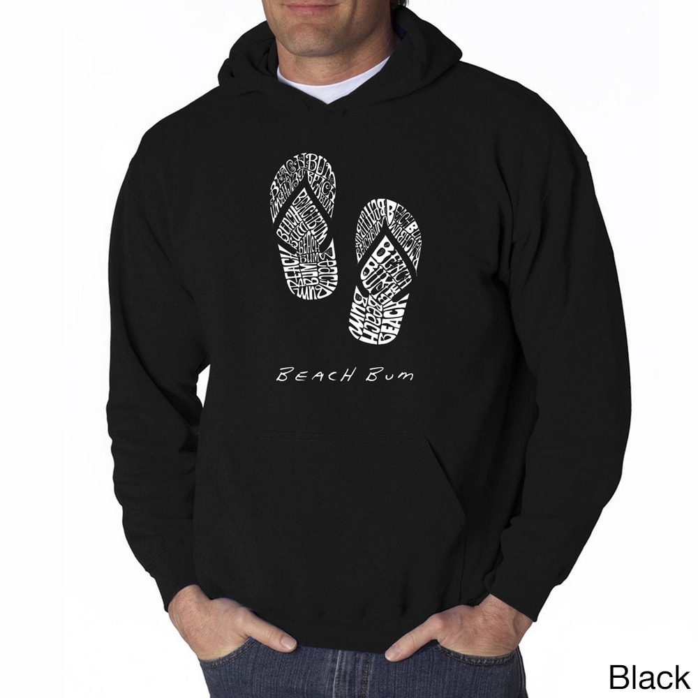 Los Angeles Pop Art Mens Beach Bum Flip Flops Sweatshirt