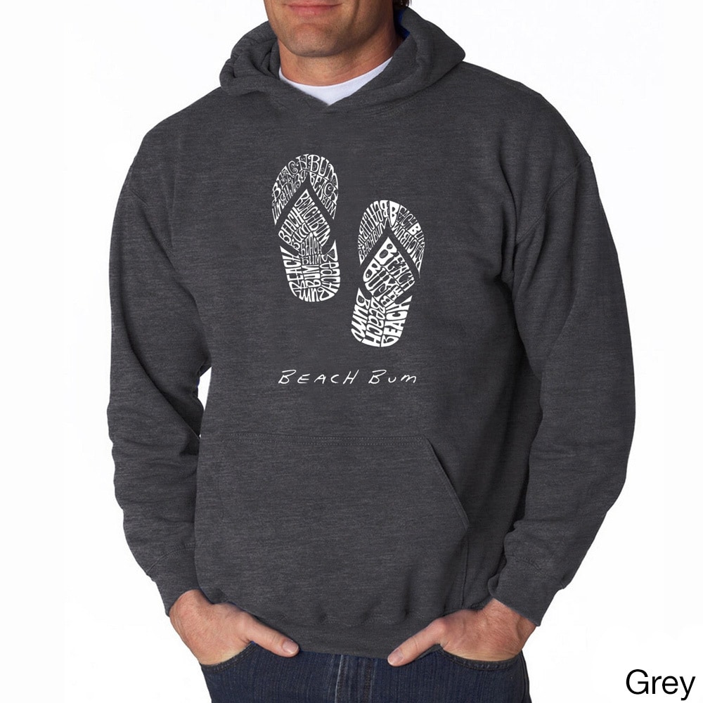 Los Angeles Pop Art Mens Beach Bum Flip Flops Sweatshirt