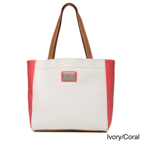 Nine West Flat Handle Two tone Tote Nine West Tote Bags