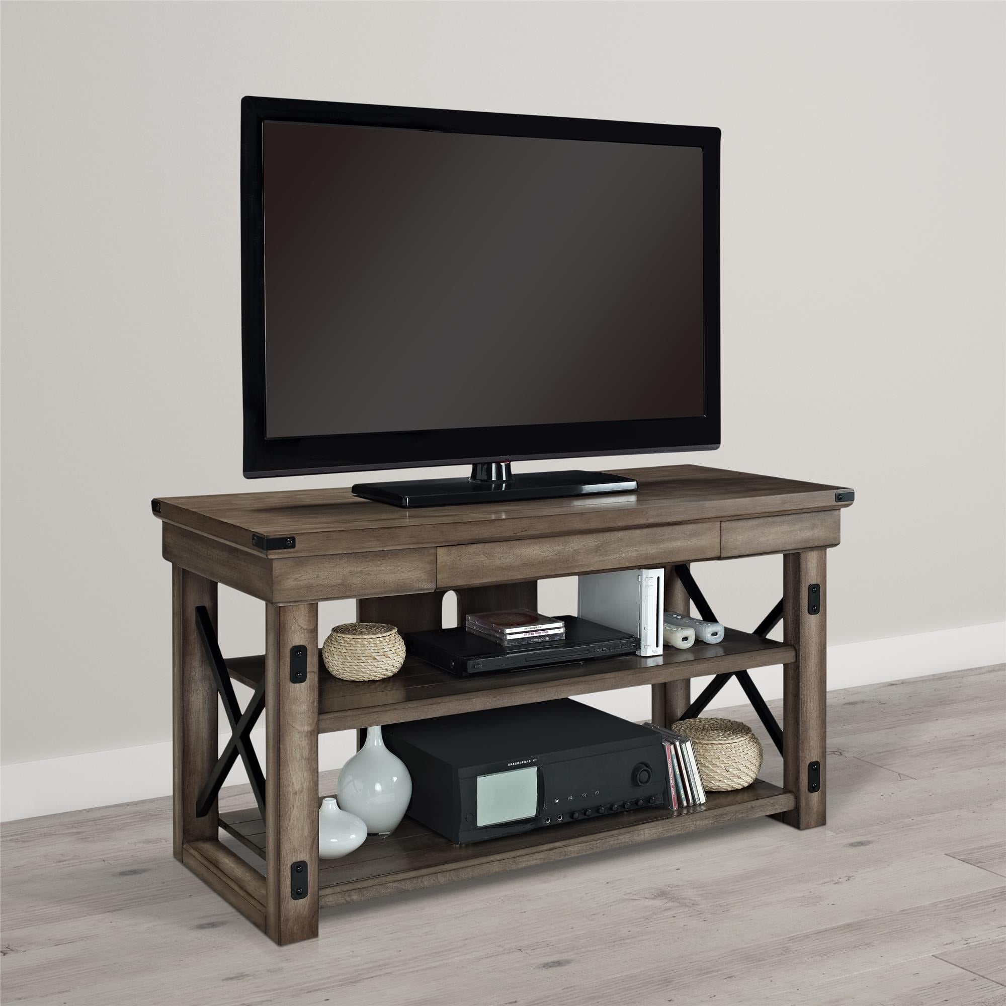 Shop Avenue Greene Woodgate Wood Veneer TV Stand for up to ...