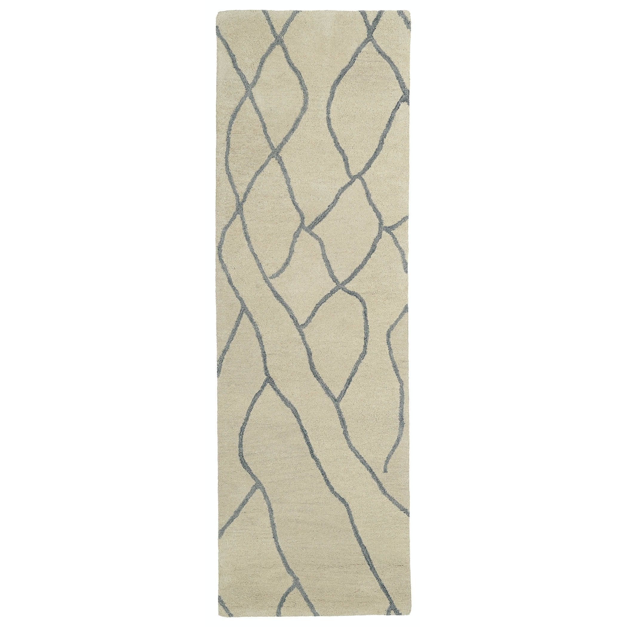 Hand tufted Utopia Peaks Ivory Runner Rug (26 X 8)