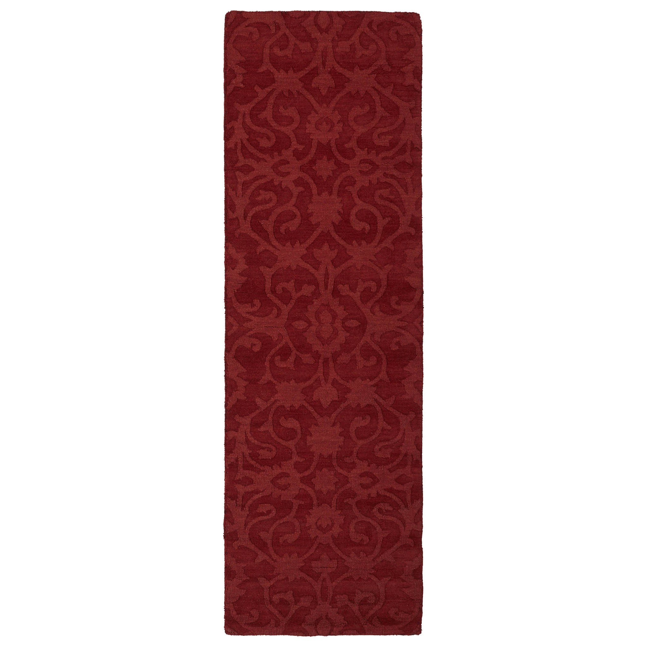 Handmade Trends Classic Red Wool Runner Rug (26 X 8)