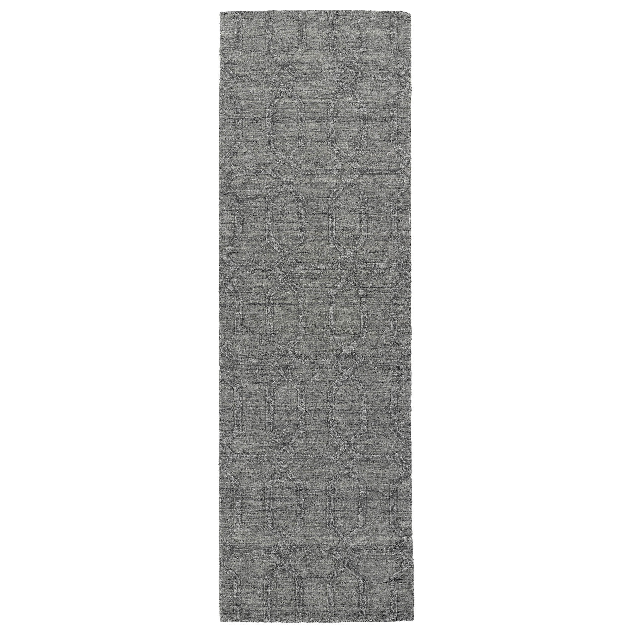 Handmade Trends Pop Grey Wool Runner Rug (26 X 8)