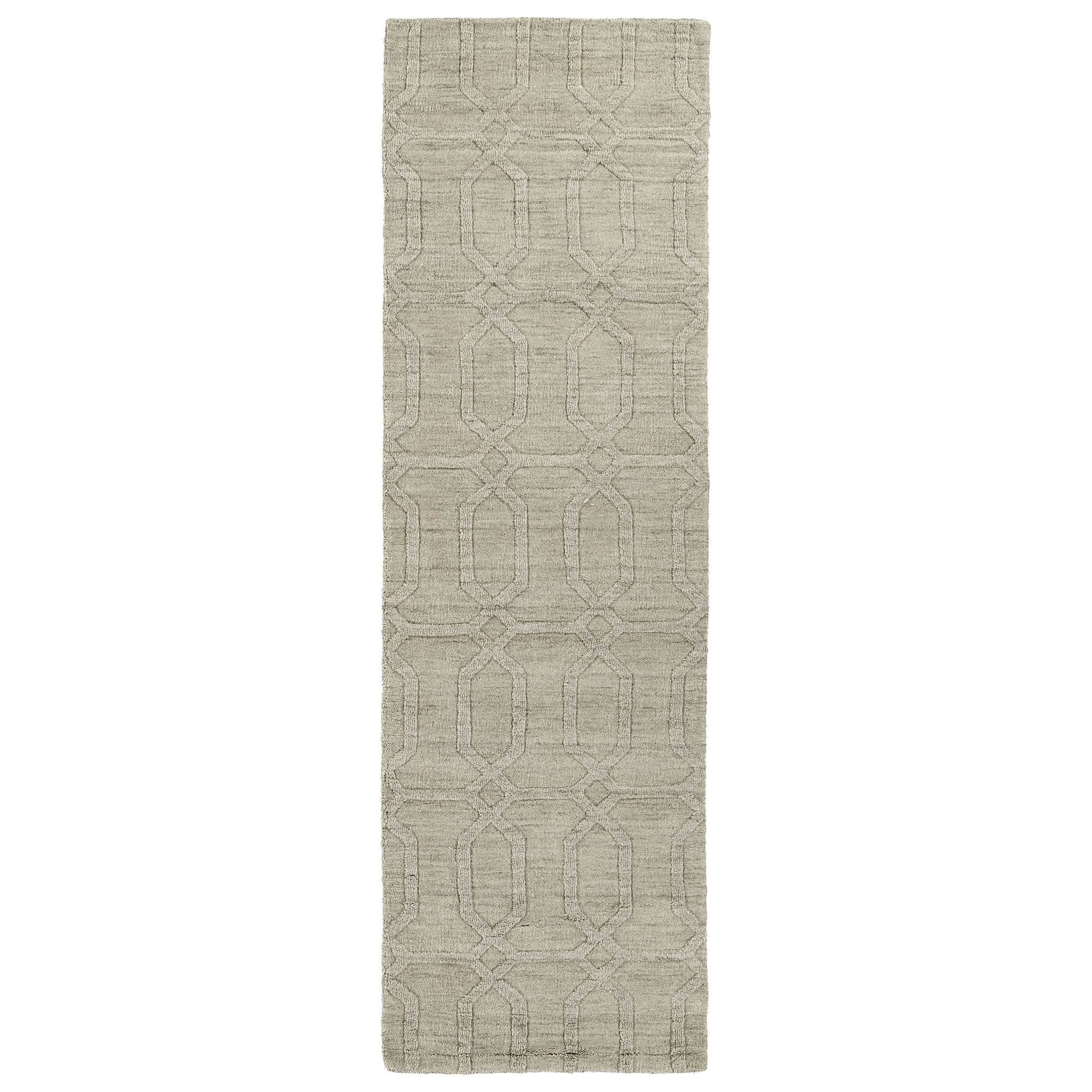 Handmade Trends Oatmeal Pop Wool Runner Rug (26 X 8)