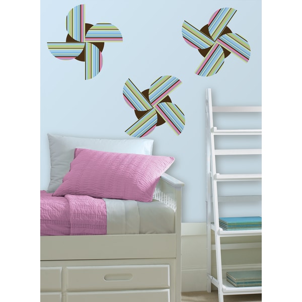 Wall Pops Ribbon Candy Blue/ Brown Wall Sticker Decal Art
