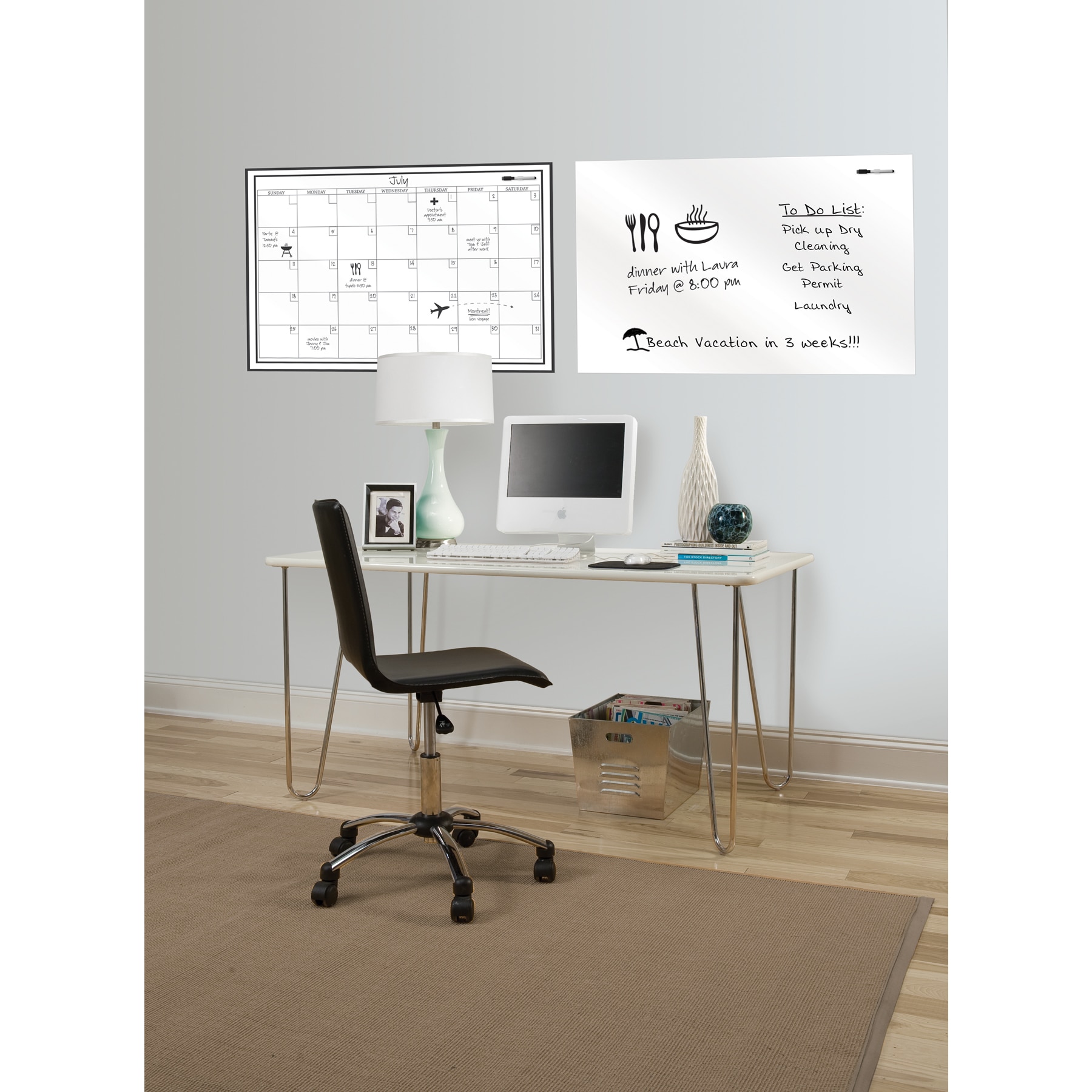 Wall Pops 24x36 inch Whiteboard/ Calendar Set