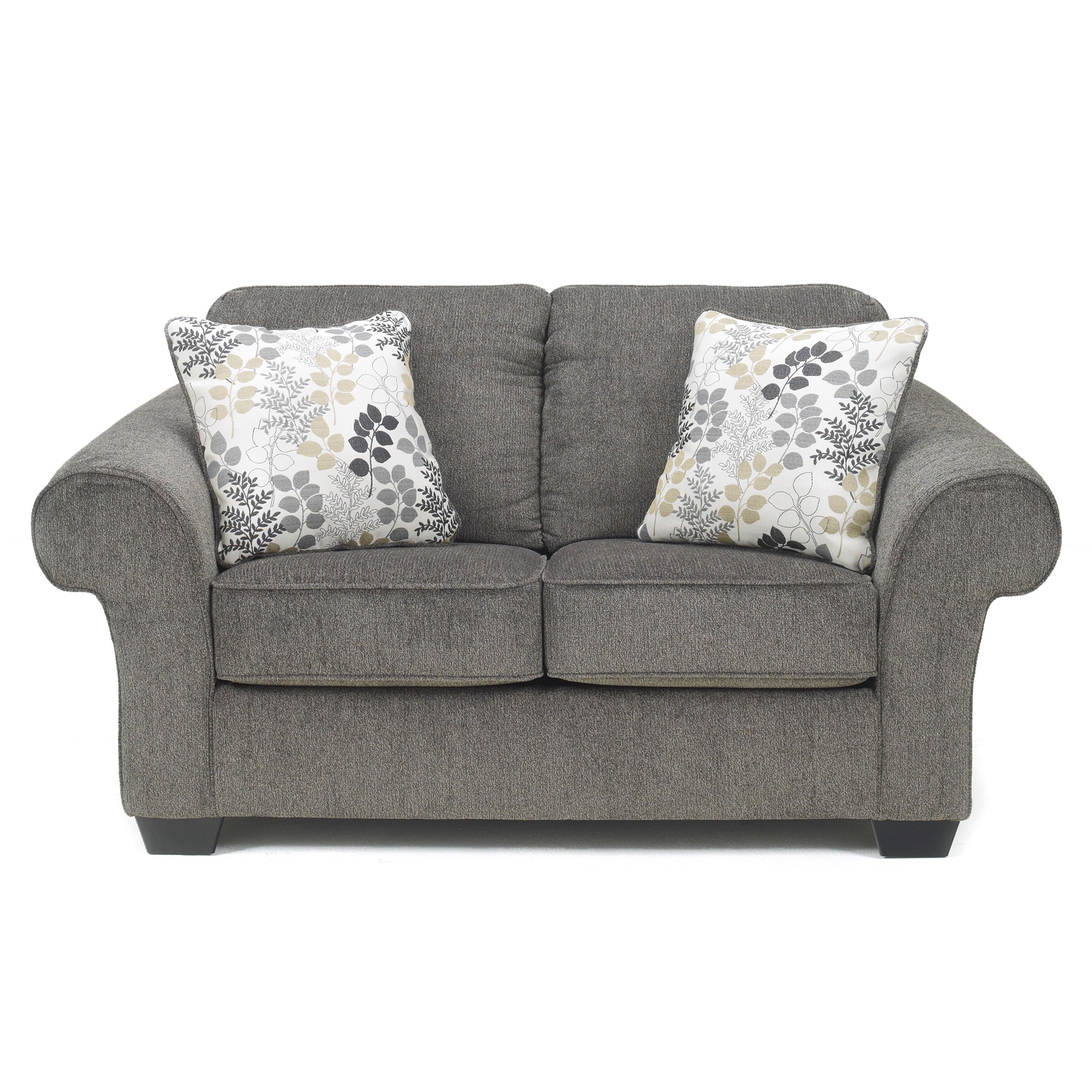 Signature Design By Ashley Makonnen Charcoal Fabric Loveseat