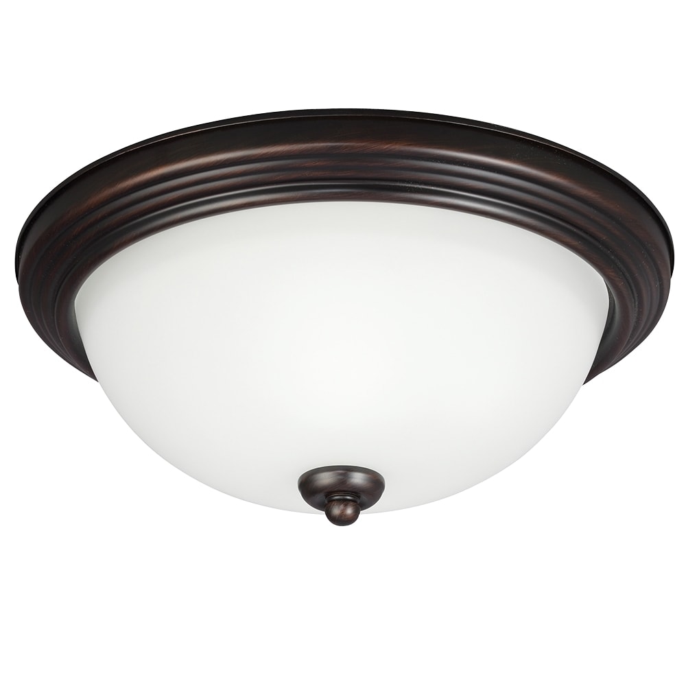 Sea Gull Lighting 2 light Burnt Sienna Ceiling Flush Mount