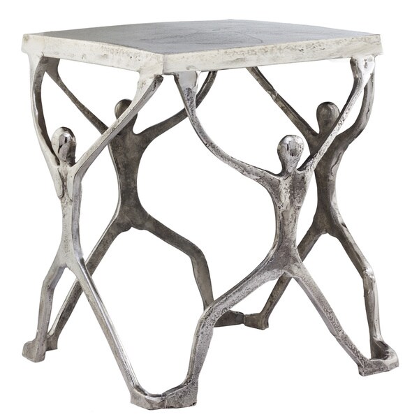 Shop Silver Aluminum Man Figurine Table Free Shipping Today