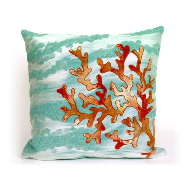 Shop Liora Manne Tempest Coral Indoor Outdoor 20 Inch Throw Pillow