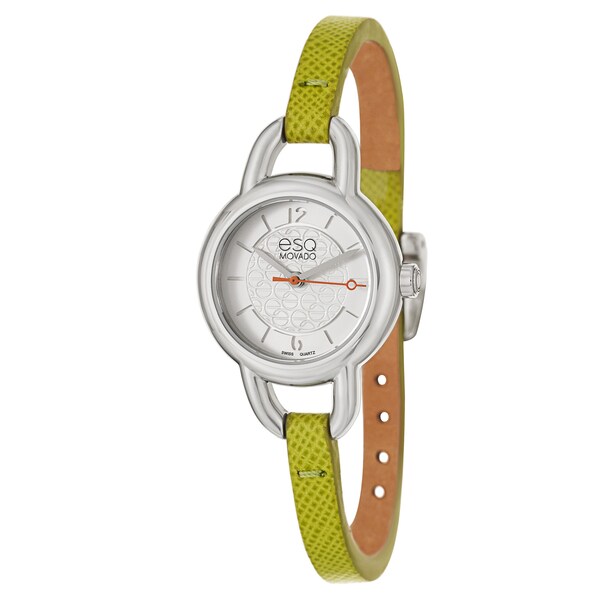 ESQ by Movado Women's 'Status' Stainless Steel Lime Green Strap Watch
