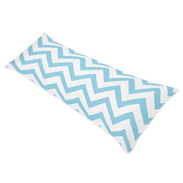 Sweet Jojo Designs Turquoise/ White Chevron Full Length Double