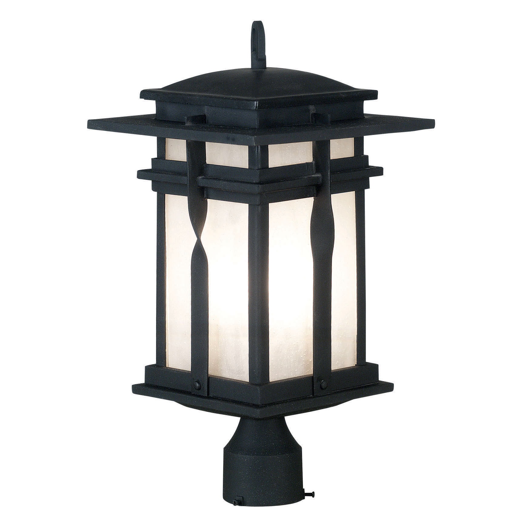 Harriott 1 light Black Post Lantern