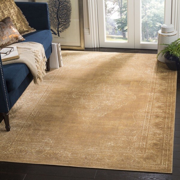 Safavieh Vintage Oriental Taupe Distressed Silky Viscose Rug (7'6 x 10'6)