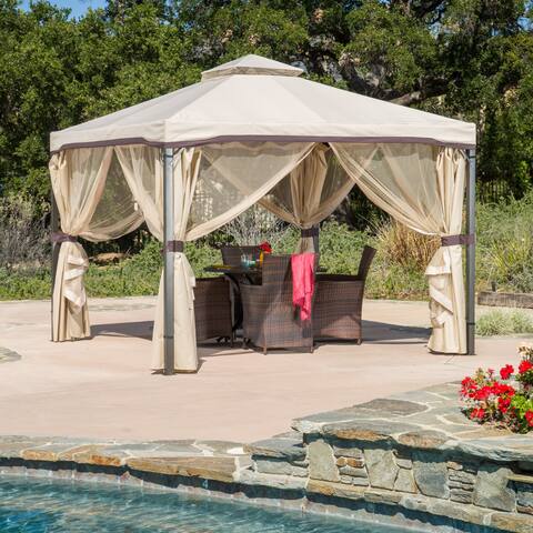 Gazebos Pergolas Online At Our Best Patio Skyline Fabric Gazebo By Christopher Knight Home