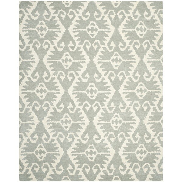 Safavieh Handmade Wyndham Grey/ Ivory Wool Rug - 10' x 14'
