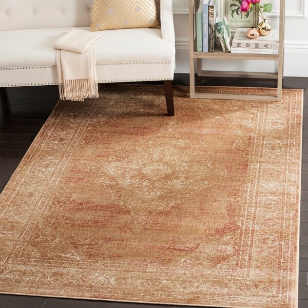 Safavieh Vintage Oriental Taupe Distressed Silky Viscose Rug - 10' x 14'