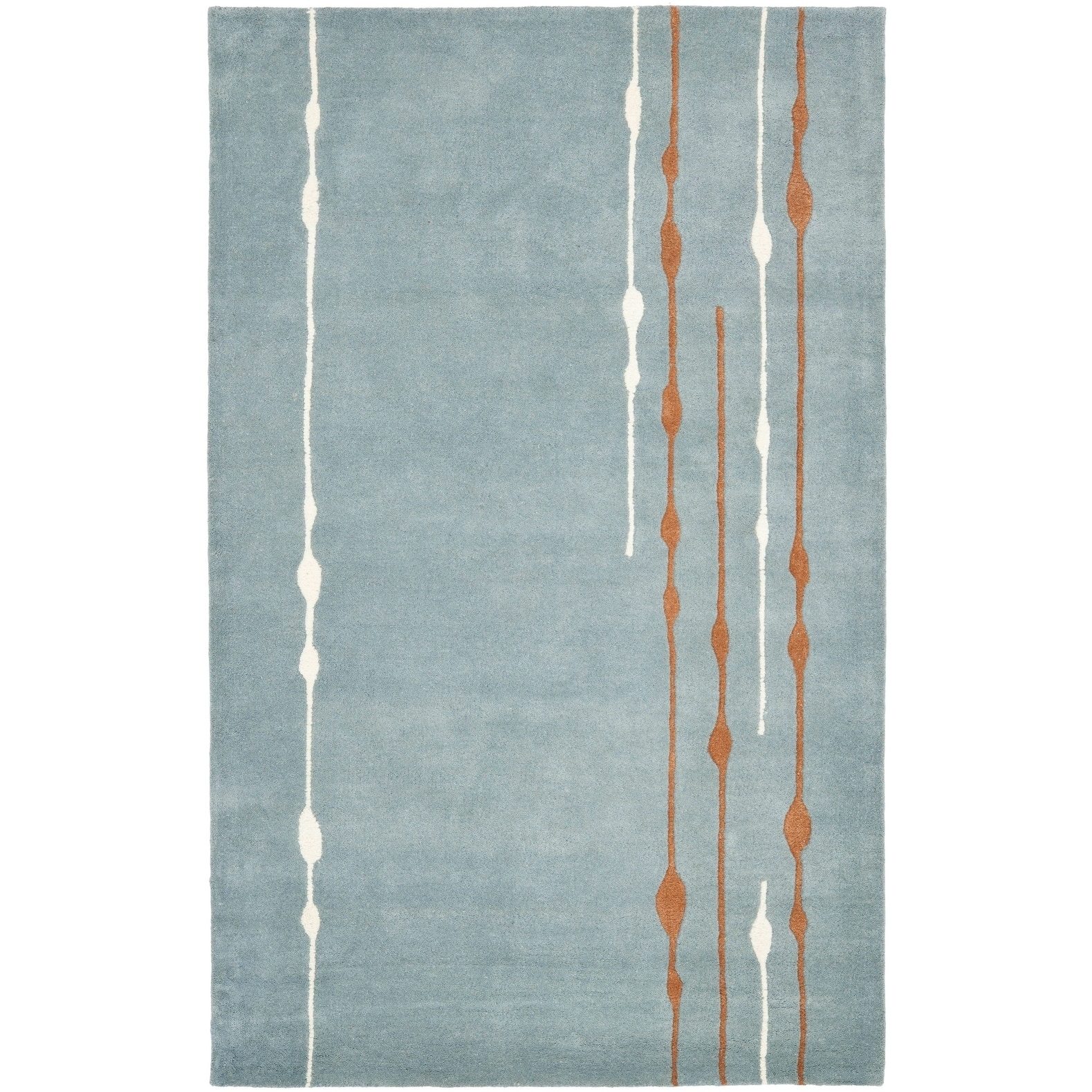 Safavieh Handmade Soho Blue/ Multi Wool Rug (96 X 136)
