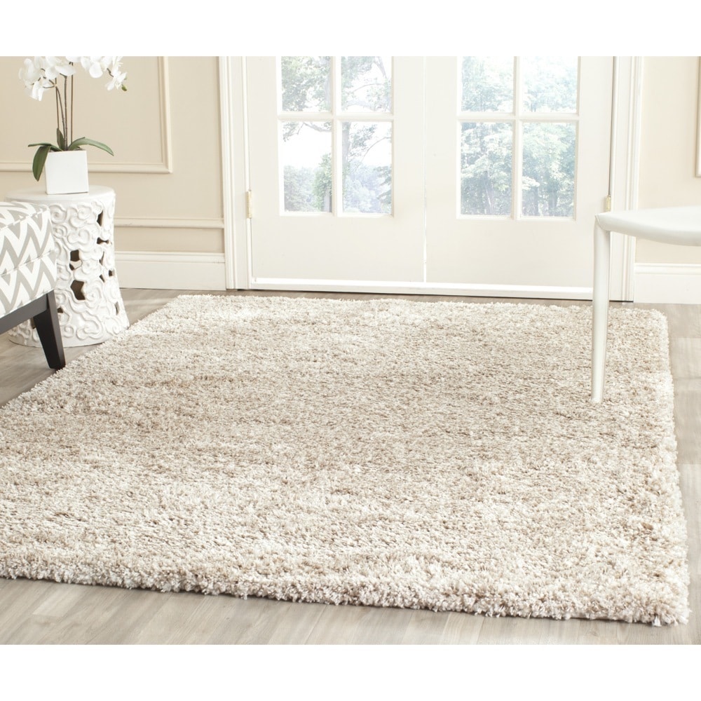 Safavieh New York Shag Beige/ Beige Rug (4 Square)