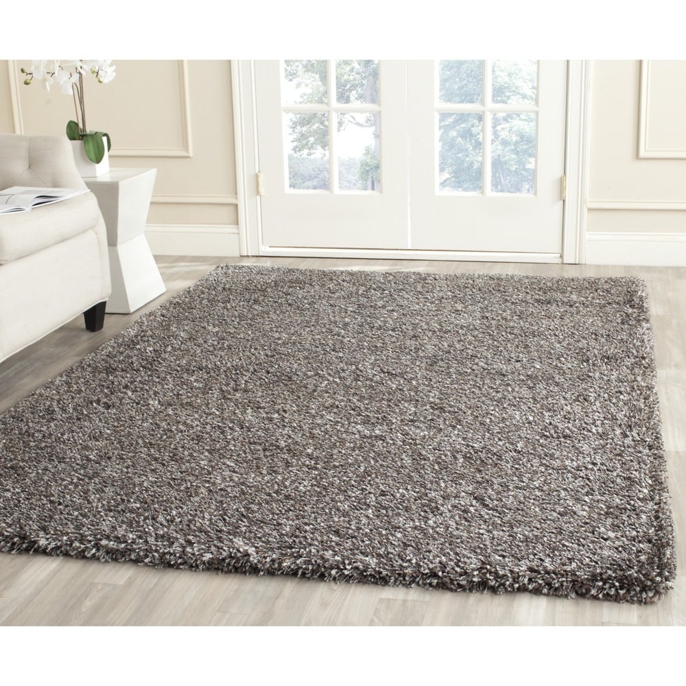 Safavieh New York Shag Brown/ Brown Rug (86 X 12)