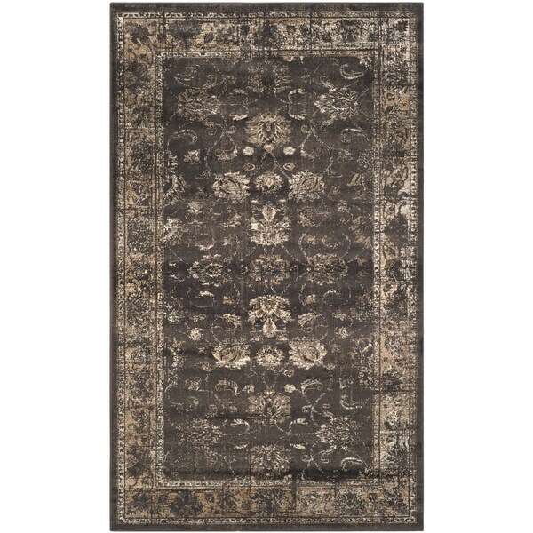 Safavieh Vintage Oriental Soft Anthracite Distressed Silky Viscose Rug - 2' x 3'