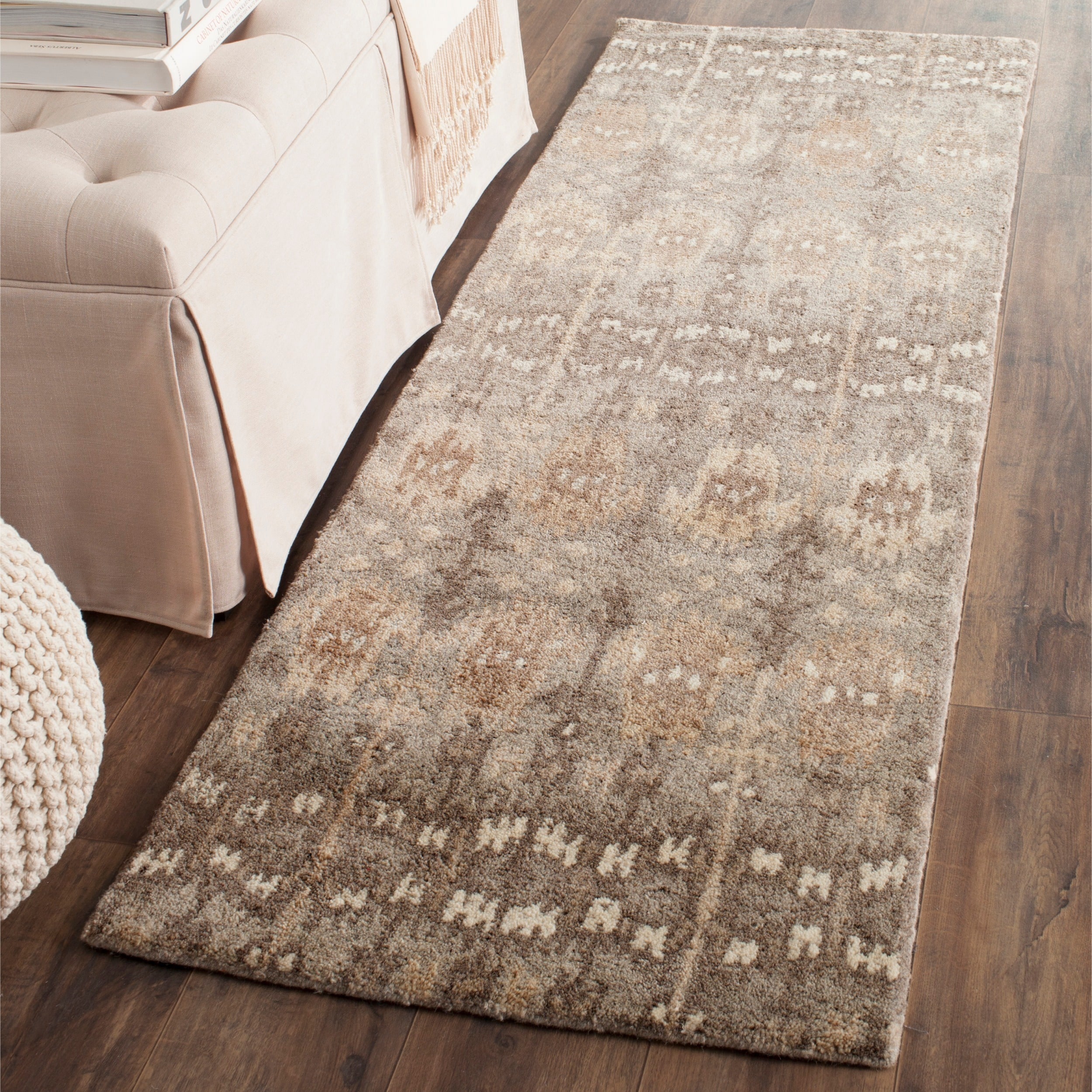 Safavieh Handmade Wyndham Natural/ Multi Wool Rug (23 X 11)