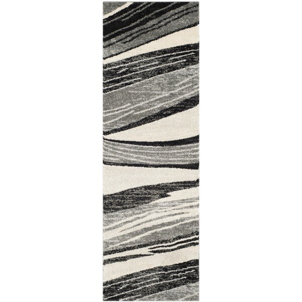 Shop Safavieh Retro Modern Chic Abstract Light Grey/ Ivory Rug 2'3 x