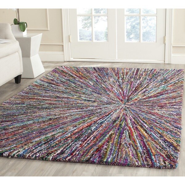 Safavieh Handmade Nantucket Modern Abstract Multicolored Cotton Rug - 8' x 10'