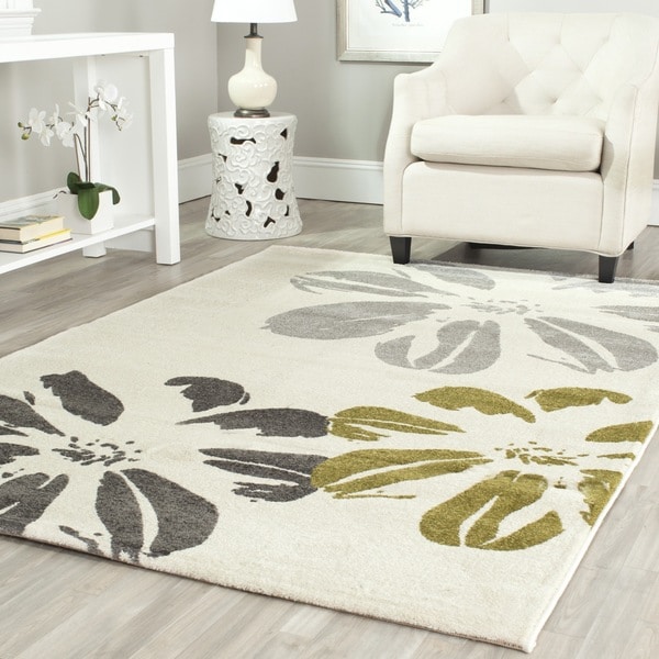 Safavieh Porcello Contemporary Floral Ivory/ Grey Rug - 8' x 11'2