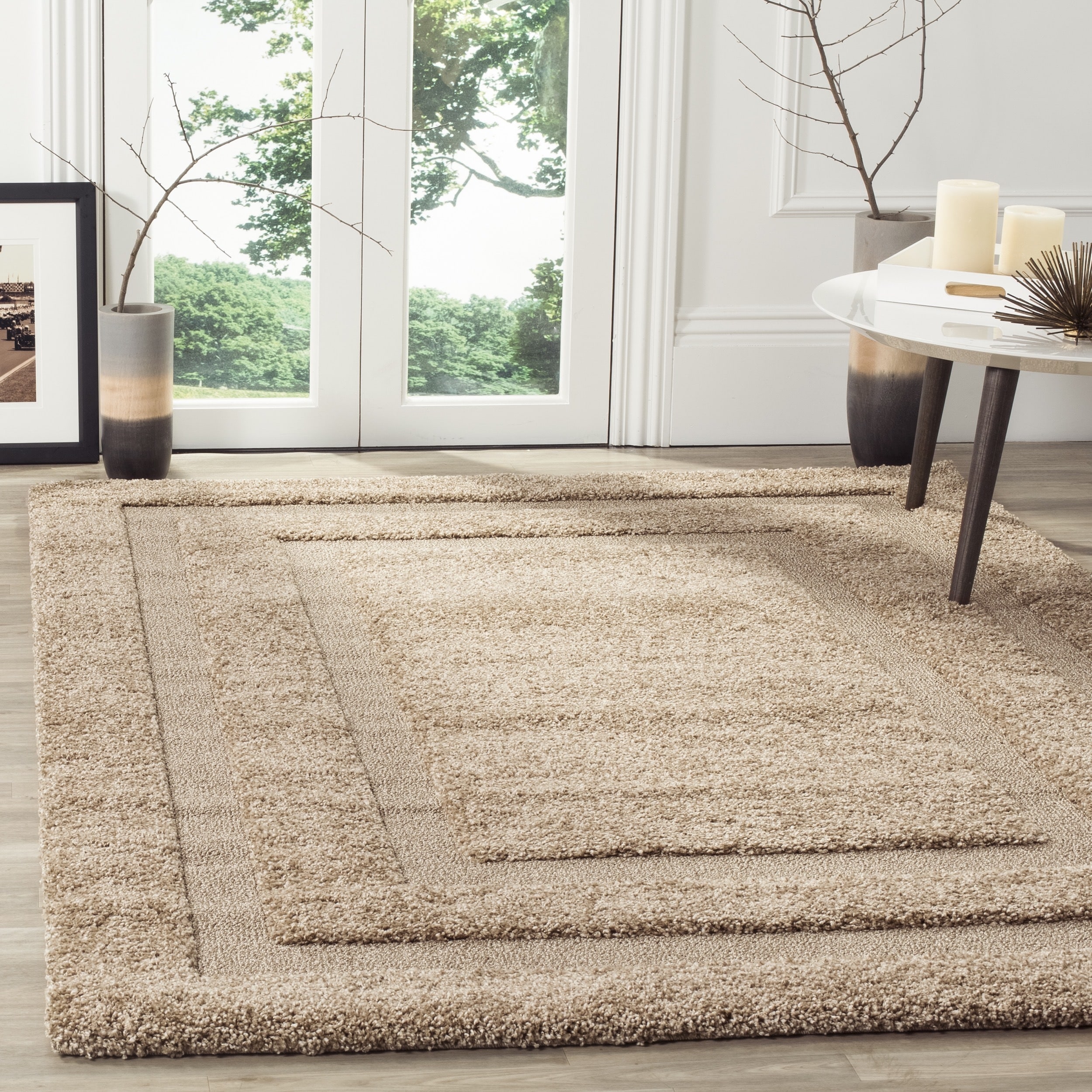 Safavieh Shag Beige/ Beige Rug (23 X 4)