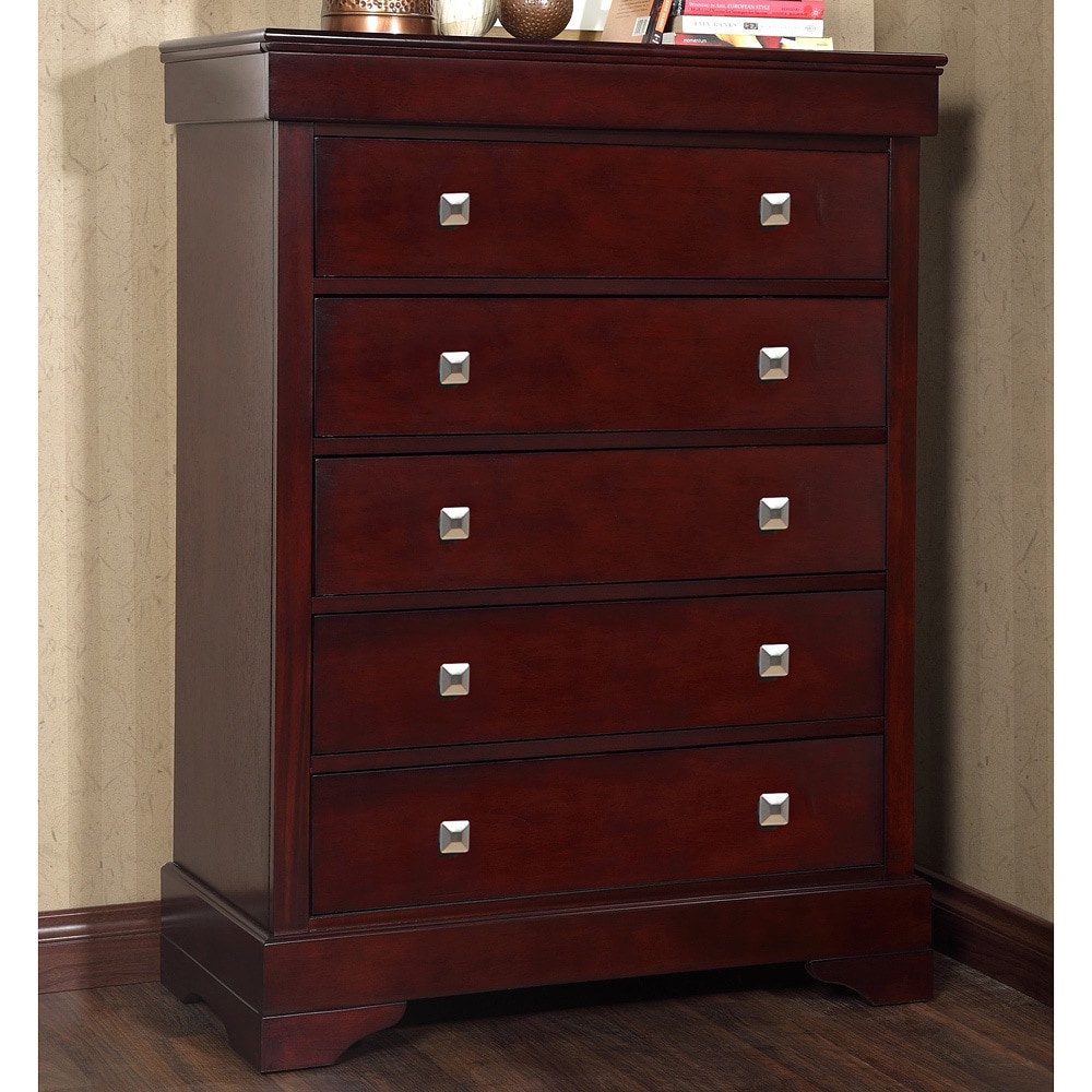 Newberry High 5 drawer Cappuccino Chest