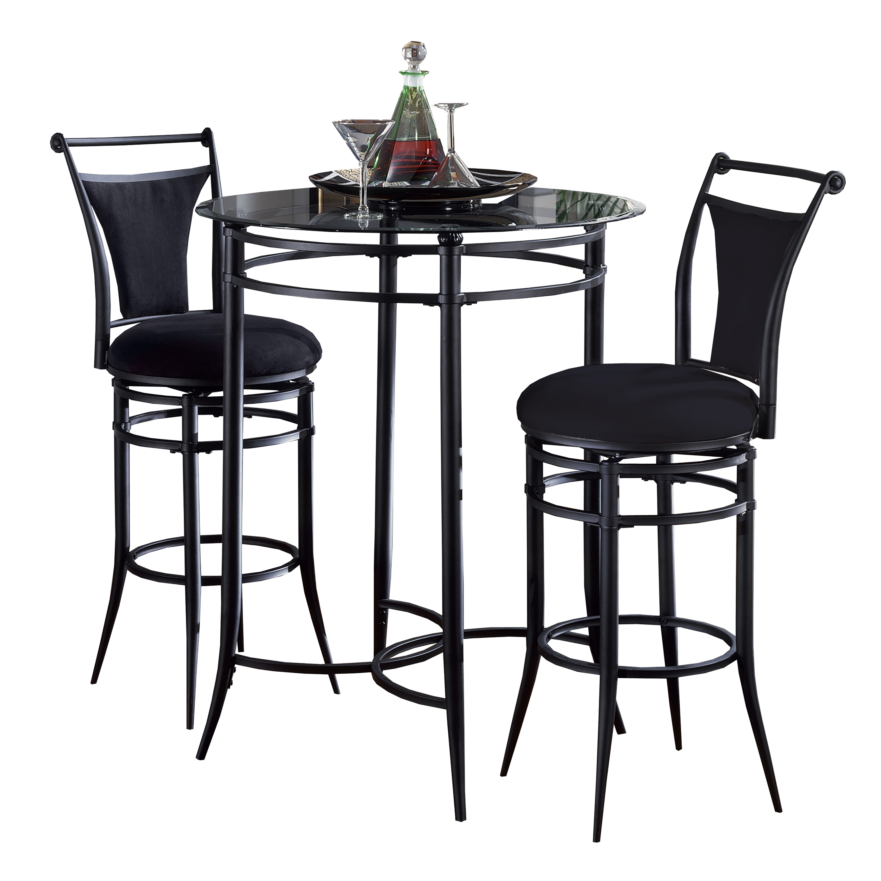 Cierra 3 piece Black Bistro Set