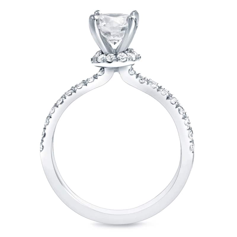 Auriya 14k Gold Modern 1 3/5ctw Round Split-Shank Diamond Engagement Ring