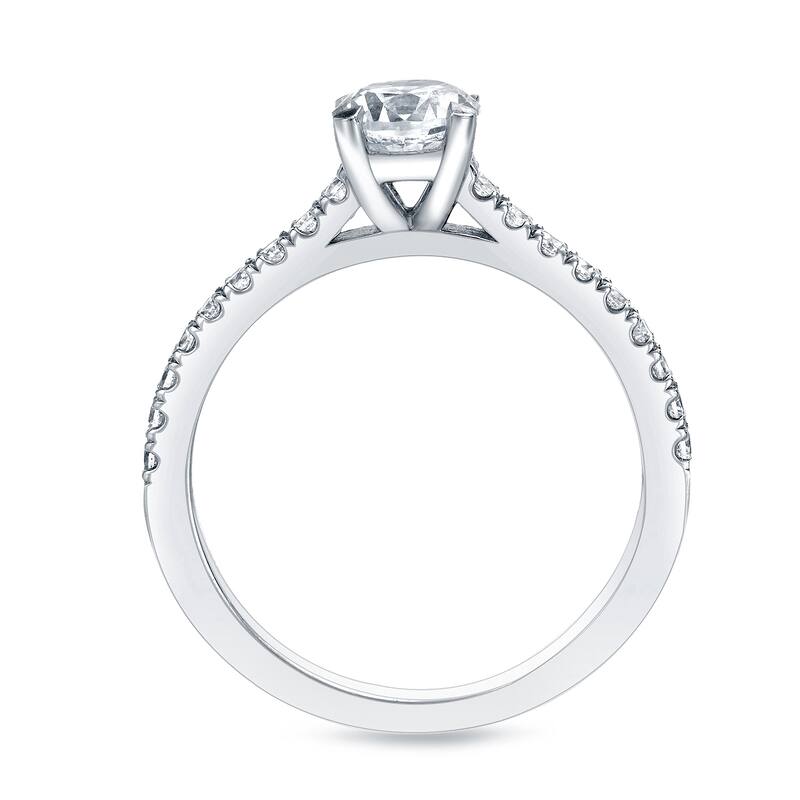 Auriya 14k Gold 1ctw Round Diamond Engagement Ring