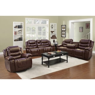 Mesa Brown Bonded Leather 3piece Sofa Set Mesa Brown Bonded Leather 3piece Sofa Set