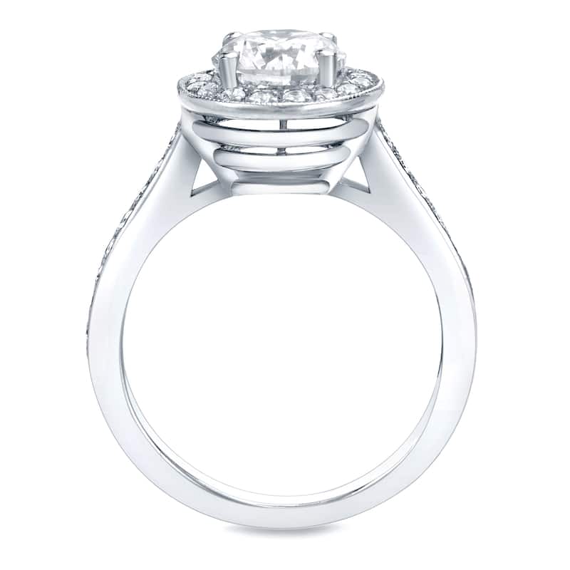 Auriya 14k Gold 1 3/4ctw Round Halo Diamond Engagement Ring Certified