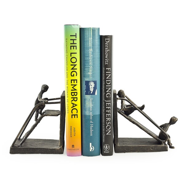 Children on a Slide Iron Bookend Set