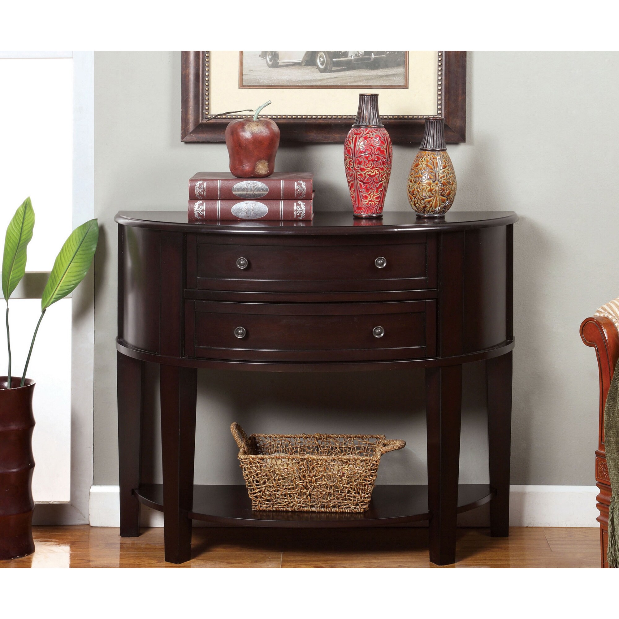 Shop Chantz Traditional Espresso 2-drawer Occasional Accent Table by